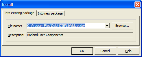 The Install dialog appears