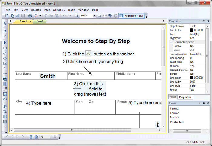 Form Pilot Office 2.47 screenshot