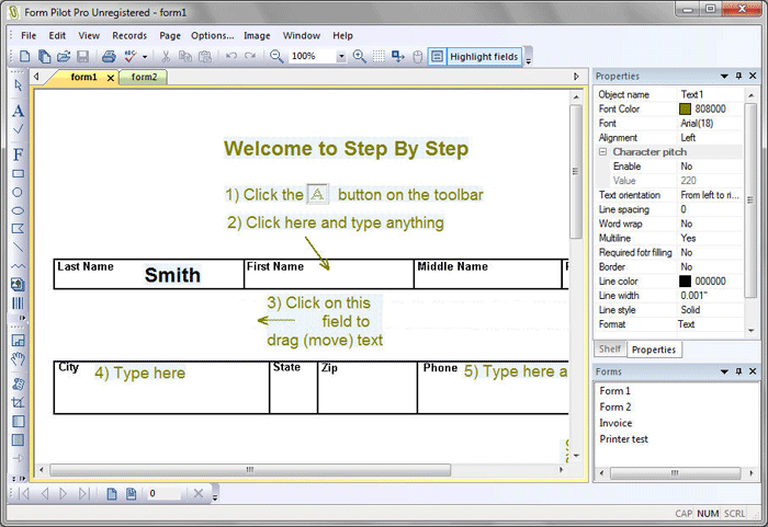 Form Pilot Pro is basic From Pilot software for filling out paper and electronic forms on your computer instead of using a typewriter.
