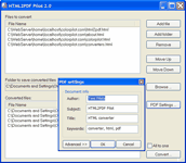 Screenshot of HTML2PDF Pilot 2.10