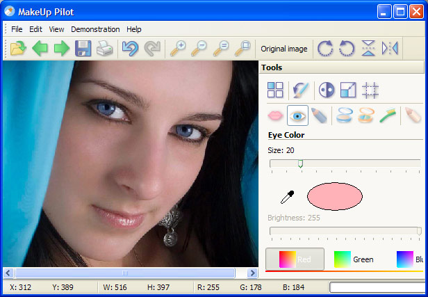 Software for doing makeup directly on your photos