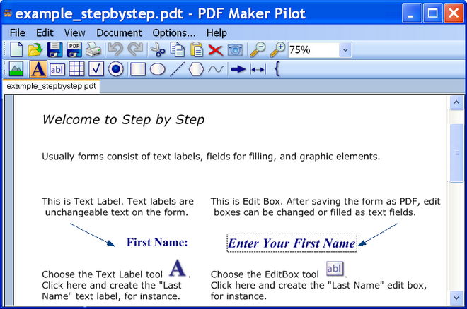 A PDF maker for creating PDF forms that can be filled out with free Adobe