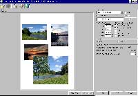 This photo printing software allows to add texts and organize photos on a page
