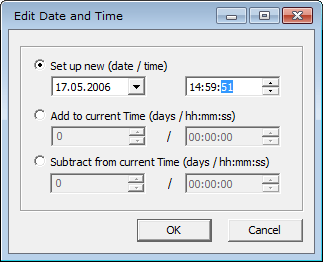 Set new date and set new time in Exif Pilot