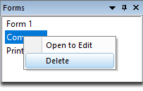 How to delete a form