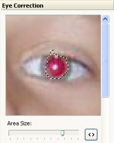 Red eye reductiion in Red Eye Pilot - area size 3