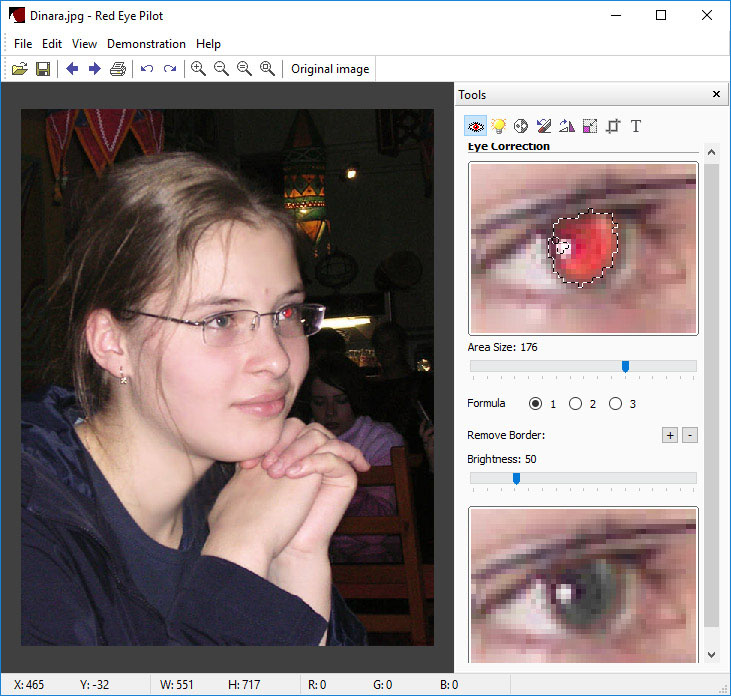Free red eye removal software